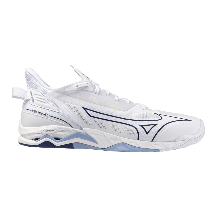 Mizuno WAVE MIRAGE 5 White/BellwetherBlue/BelAirBlu