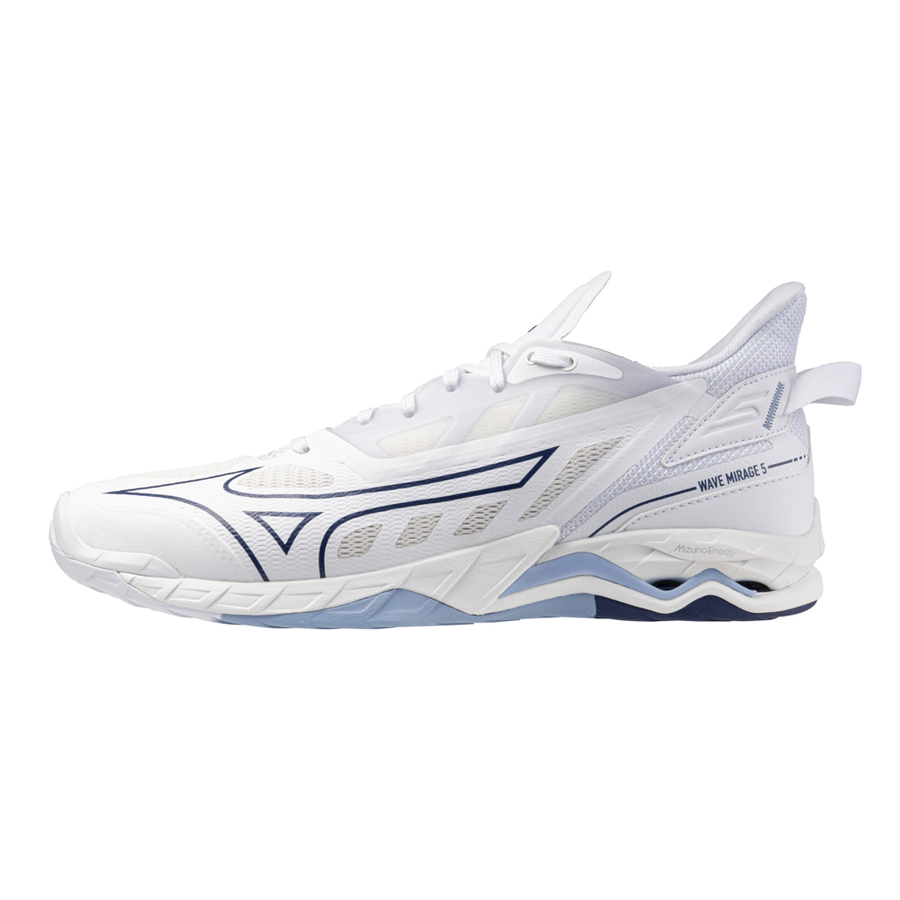 Mizuno WAVE MIRAGE 5 White/BellwetherBlue/BelAirBlu