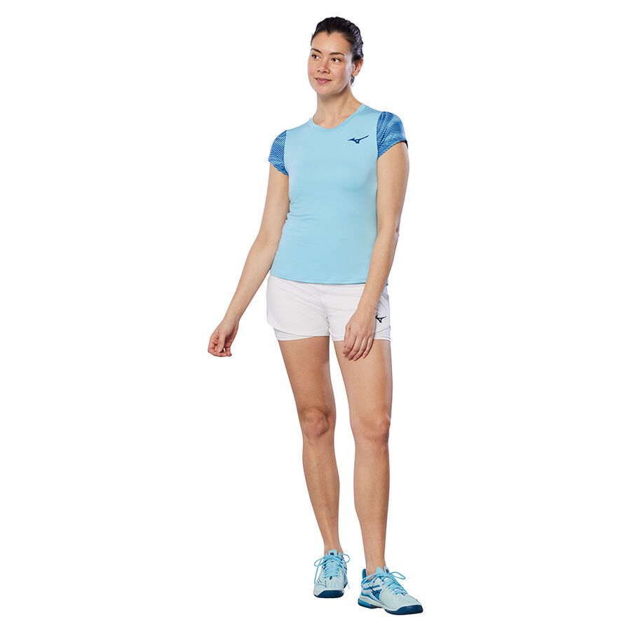Mizuno Charge Printed Tee  Blue Glow