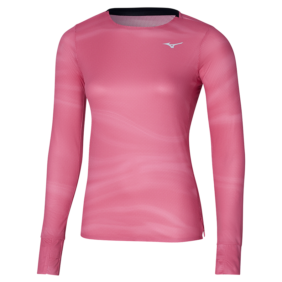 Mizuno Premium Aero LS Tee Sangria Sunset