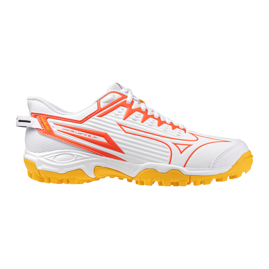 Mizuno WAVE LYNX 2 Jr. White/Fiery Coral 2/Citrus